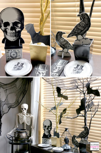 Black and Gold Halloween Decorating Ideas - Gold Tree